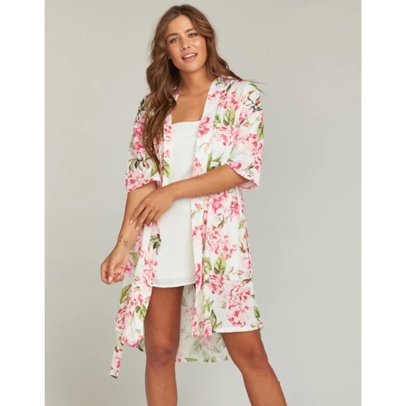 Show Me Your Mumu Brie Garden of Blooms Woman’s Lightweight Robe Size O/S - Picture 1 of 9
